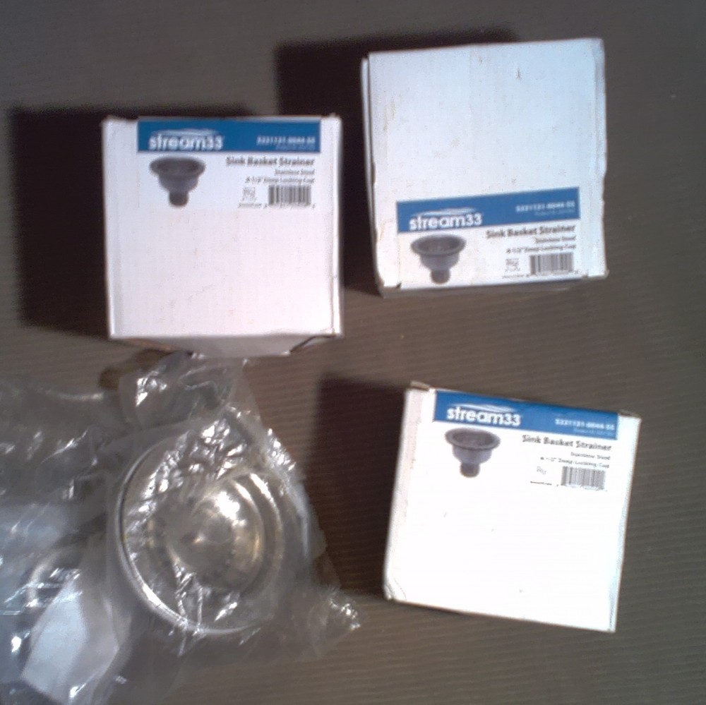 4 PACK Stream33 Stainless Steel Sink Basket Strainer Silver Kitchen