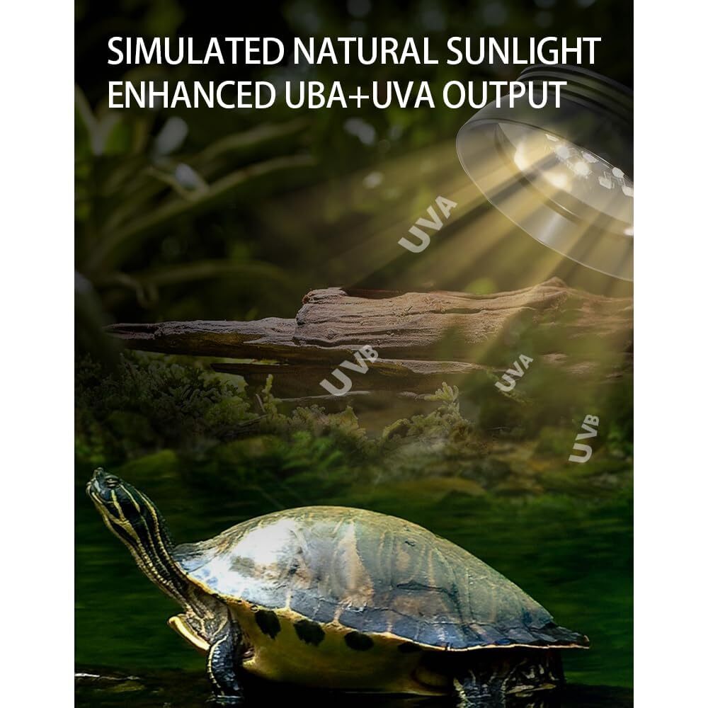 Small Full Spetrum LED UVA UVB Reptile Light with Dimmer & Cycle Timer for Be...