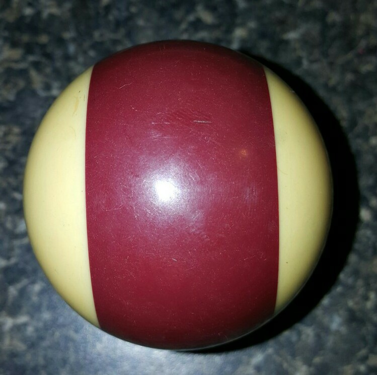 Replacement Regulation Pool Ball 15 Ball Striped Maroon Ball