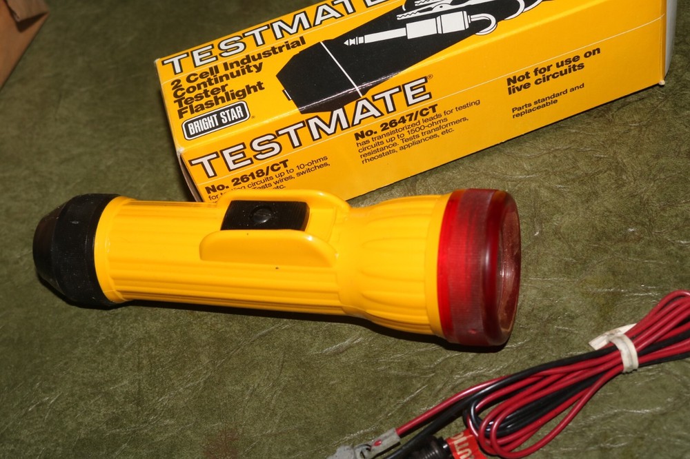 NOS Bright Star 2618-CT TestMate electrical circuit test flashlight