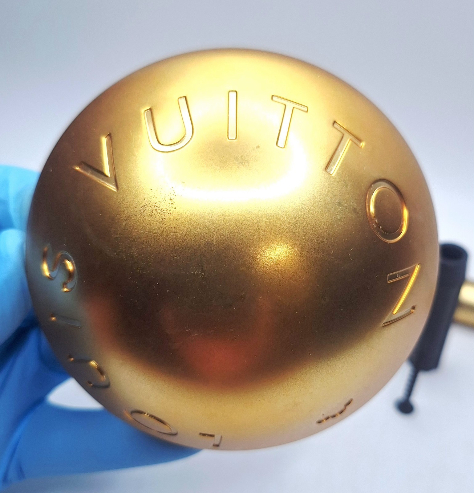 LOUIS VUITTON 2013 Store Window Display Rivet Stud LV Brushed Gold Plastic RARE