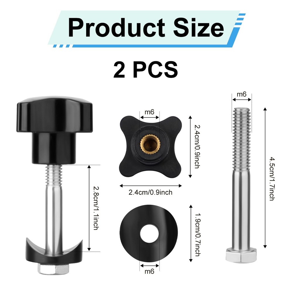 2 Sets Rollator Walker Replacement Knobs Comfortable Replacement Arm Adjustment