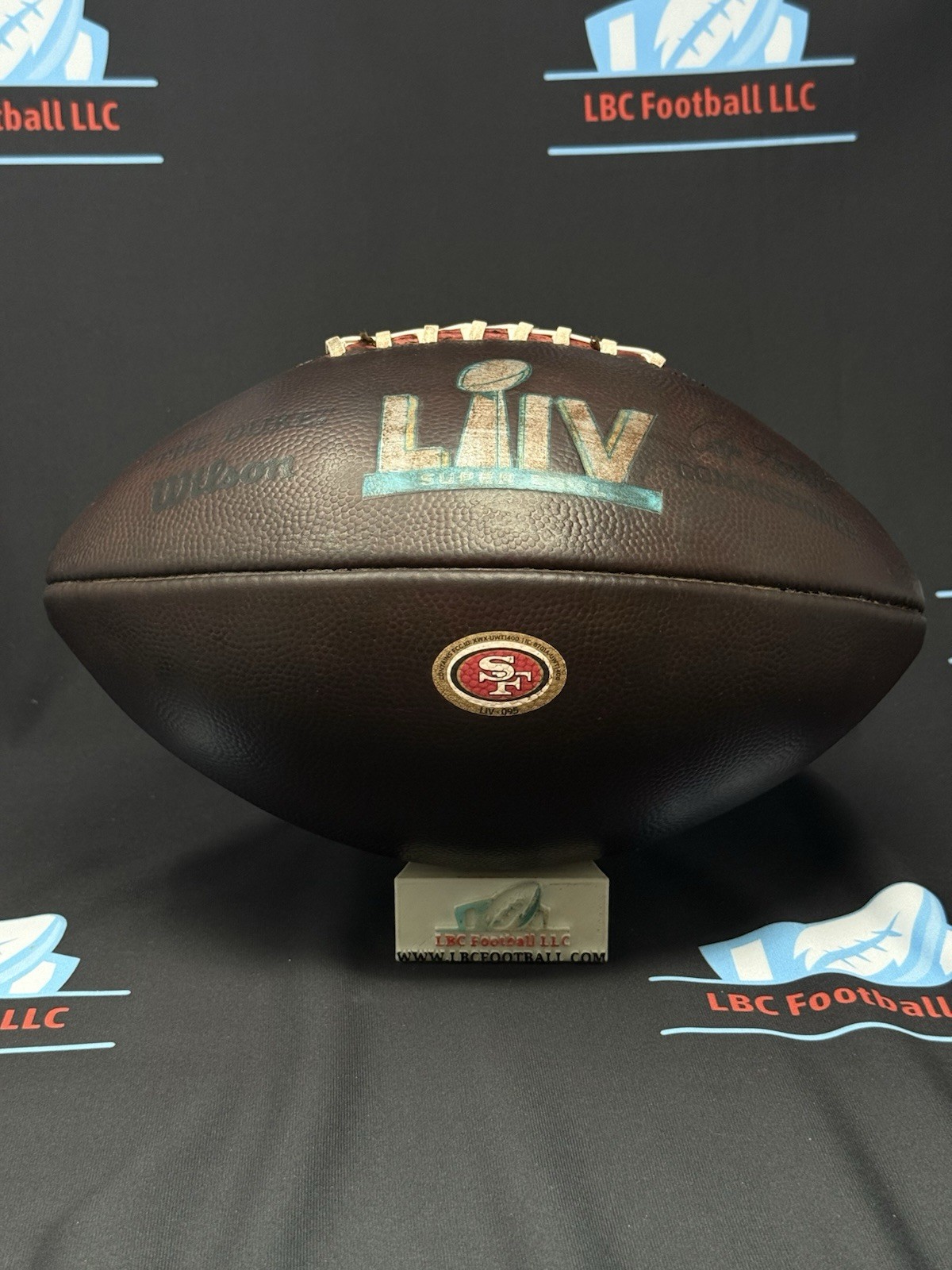 San Francisco 49ers Game Issued Super Bowl LIV Game Ball# 095 w/ 49ers COA