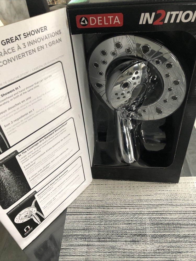 Delta 75589 In2ition 2.0 GPM Multi Function Shower Head With H2OKinetic- Chrome