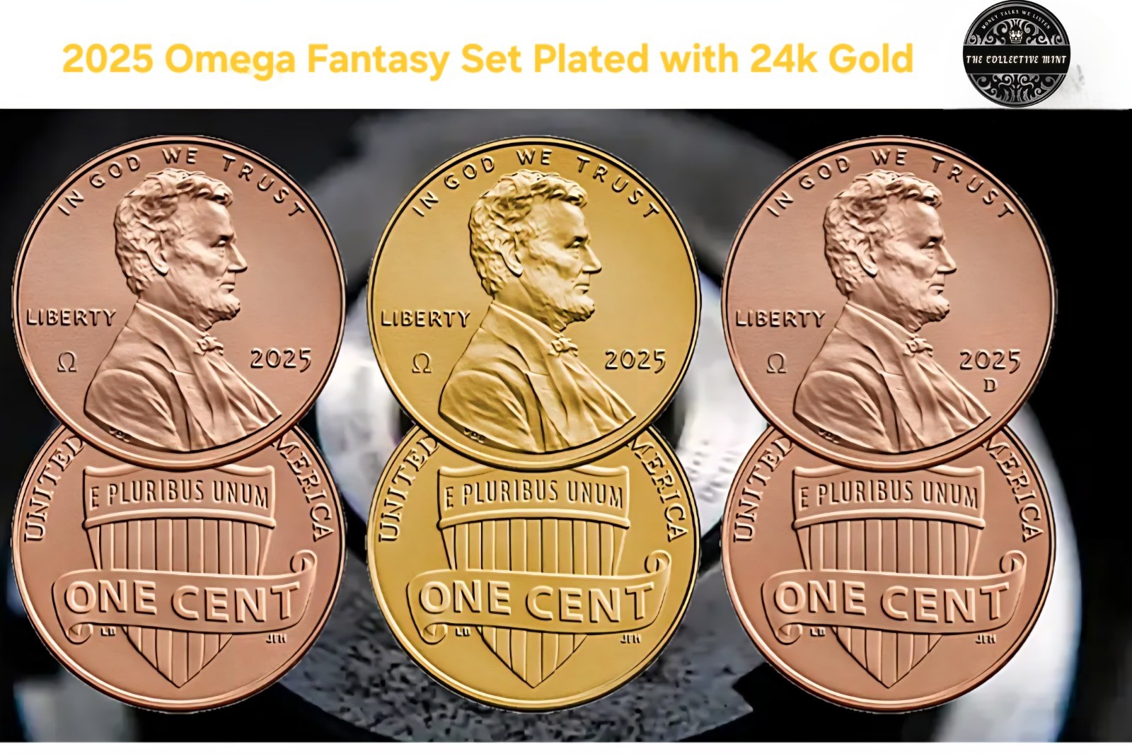 2025 THE “OMEGA” PENNY!! 3-Coin Set 24k Gold Plated *Pre Order Shipped By 1\2\26
