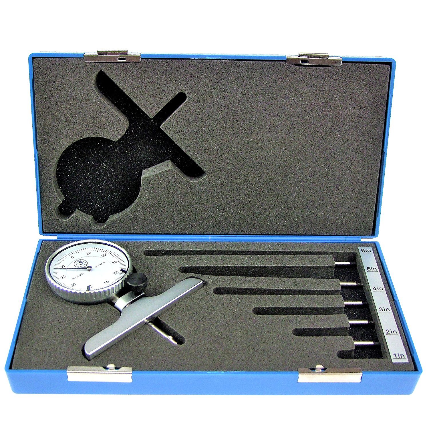 HFS(R) 0 - 22" X .001" Dial Indicator Depth Gauge Set Hardened