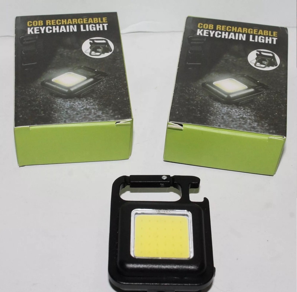 Cob LED flashlight x2 pcs - rechargable USB (2 pack)