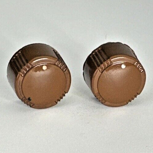 Classic Radio Knobs 2pc 1940s-50s Midcentry Bakelite 1/4" D Shaft Standard Knobs
