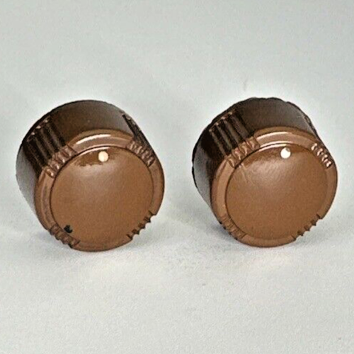 Classic Radio Knobs 2pc 1940s-50s Midcentry Bakelite 1/4" D Shaft Standard Knobs