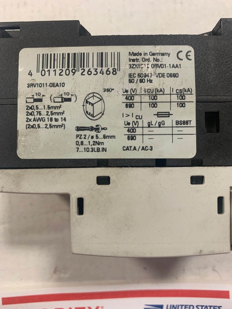 Siemens Motor Protector 3RV1011-0DA10