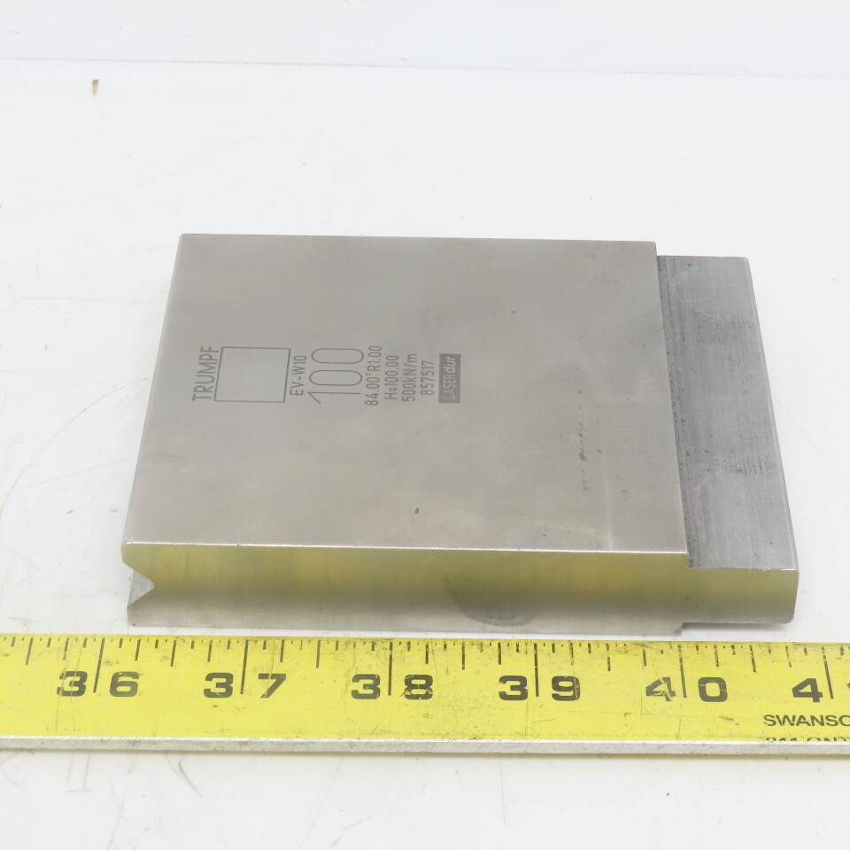Trumpf 8257517 EVW10 Brake Press Die 84° 100mm Wide R1.00 H=100mm Laser dur