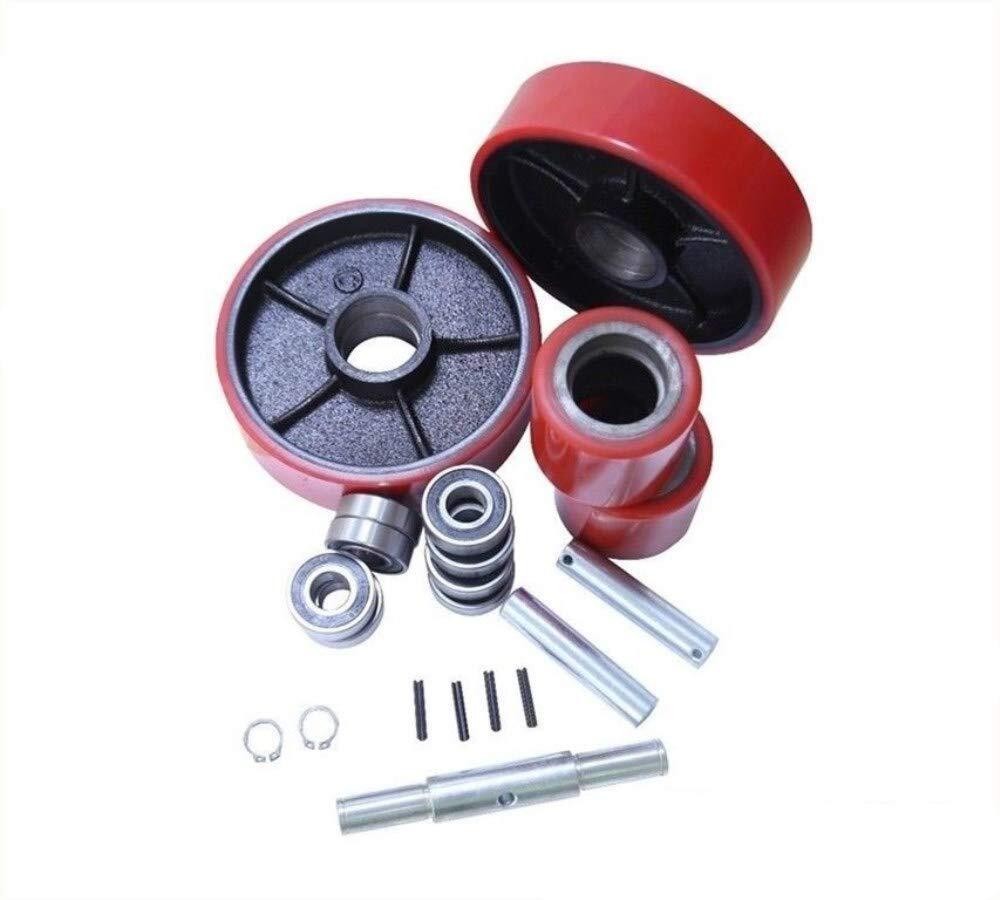 Pallet Jack Truck Steer Load Wheels Replacement Kit Full Set 20mm ID Bearings