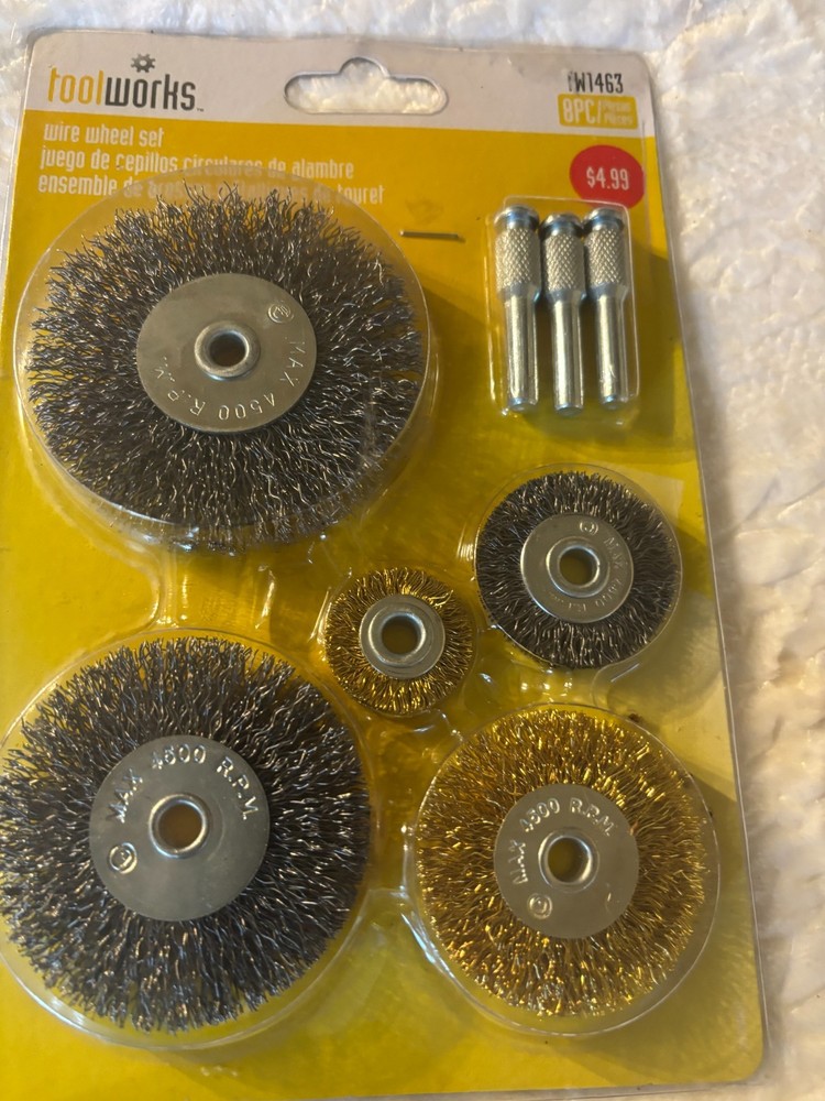 8pc wire wheel set. (New in package)