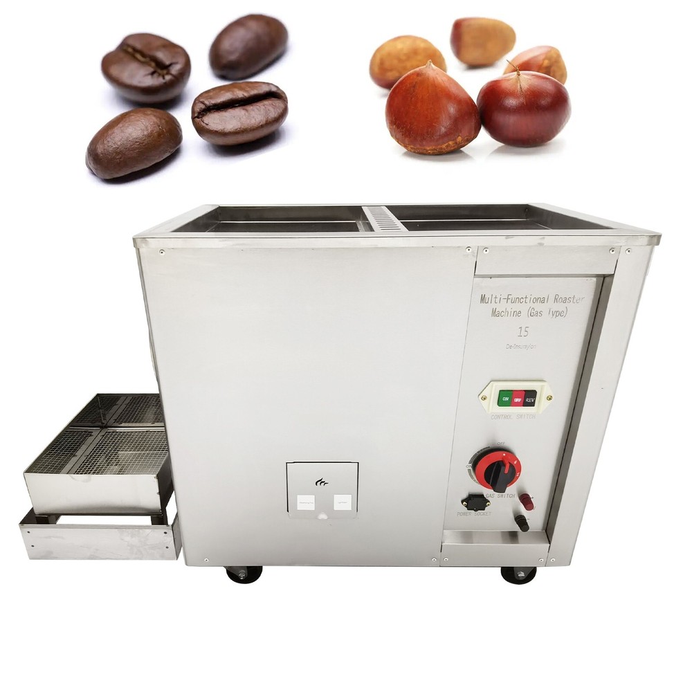 Automatic Gas Type Coffee Roaster Nuts Bean Roasting Machine 0-300℃ 110V