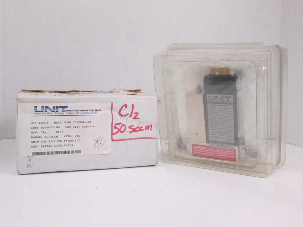 Unit UFC-1160A Mass Flow Controller, CL2, 50 SCCM, Refurbished
