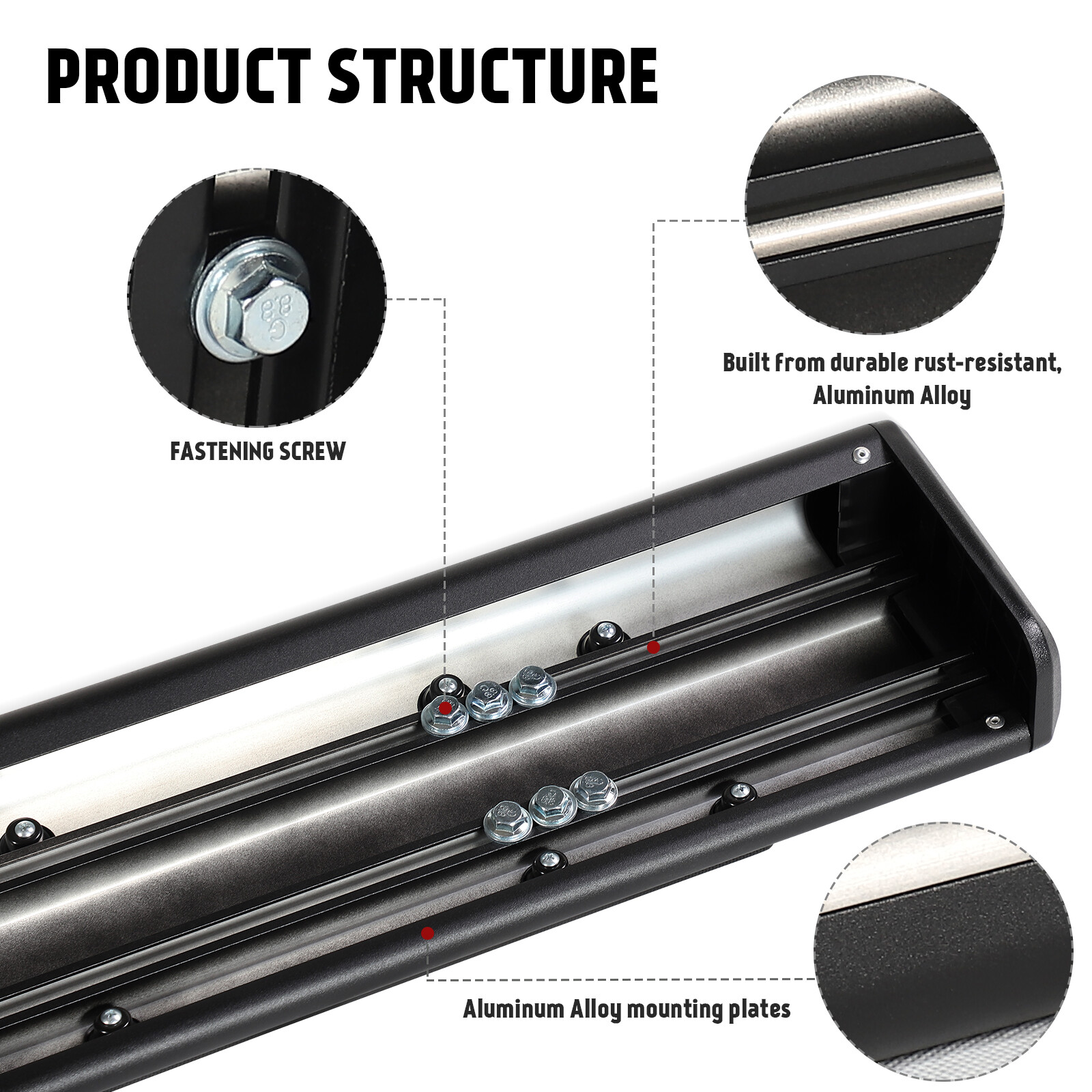 For 19-23 Dodge Ram 1500 Crew Cab 6Ft Running Board Side Step Bars