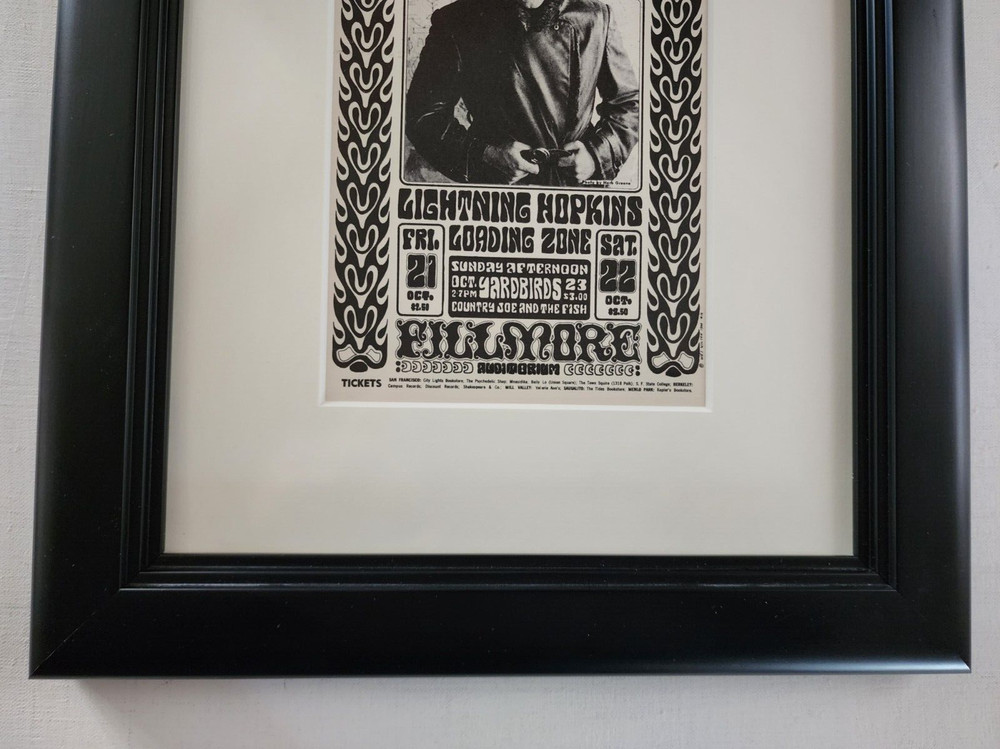 Bill Graham Fillmore BG-32 Grateful Dead Postcard Framed
