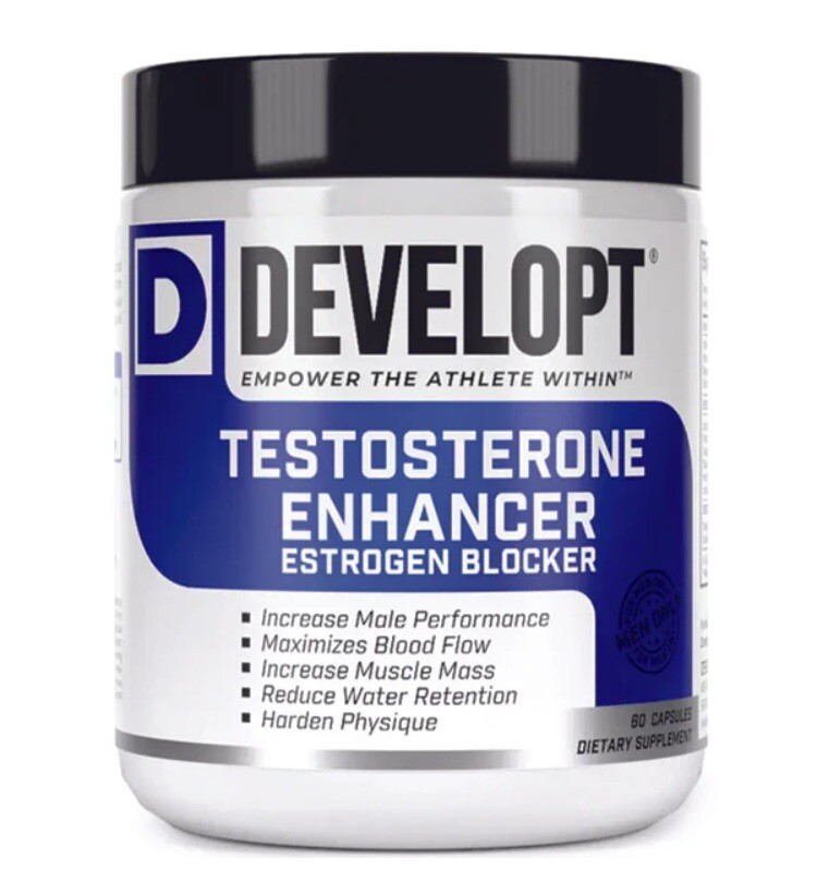 Testosterone Booster Muscle Enhancer Estrogen Blocker DEVELOPT Exp: 04-2026