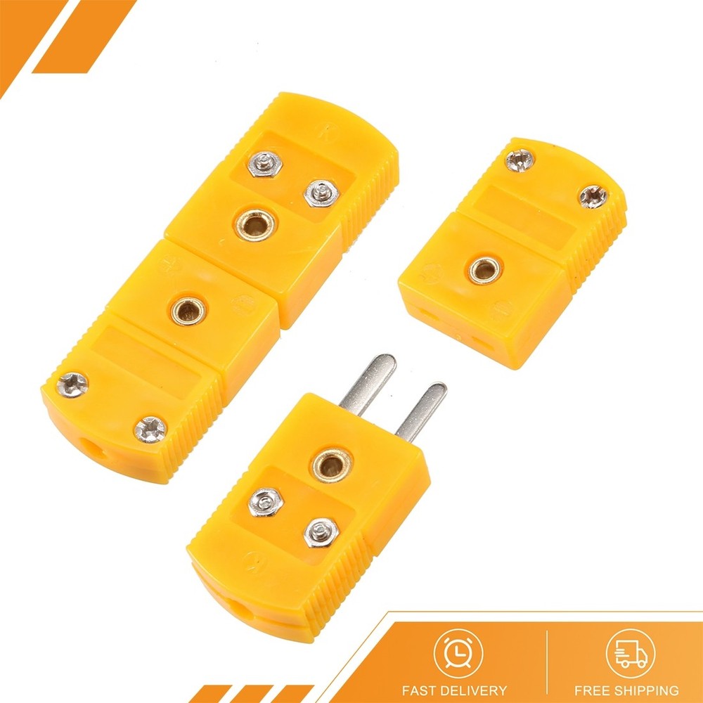 10 Sets K Type Thermocouple M/F Temperature Testing Probe Connectors