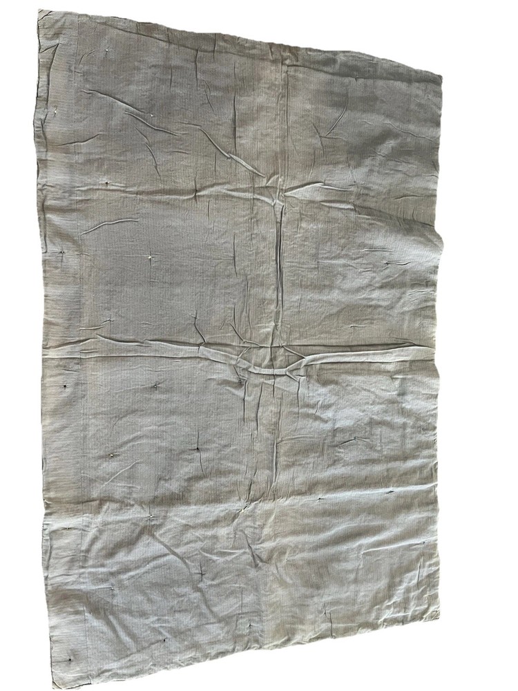 Vintage Handmade Patchwork Quilt Blanket Wool Fabric Throw Cottagecore