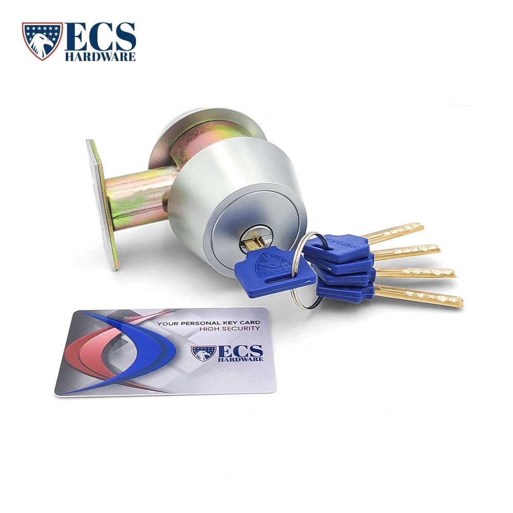 ECS HARDWARE Replacement for Key Controlled Deadbolt 26D Satin Chrome - Grade 1