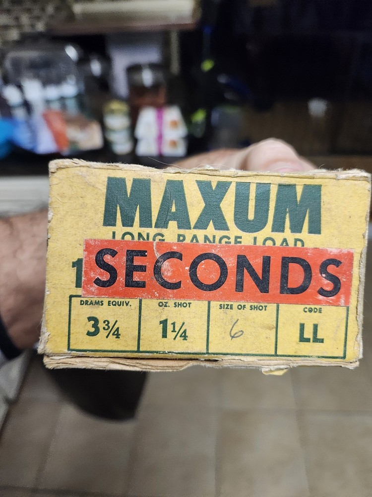 Maxum Long Range Load 12 Guage Shotgun Shells Empty Cardboard Ammo Box