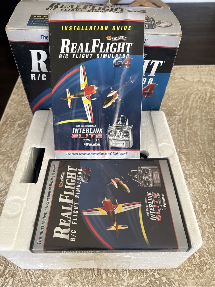 Futaba Great Planes RC Real Flight G4 Simulator InterLink Elite Complete 4-DISC