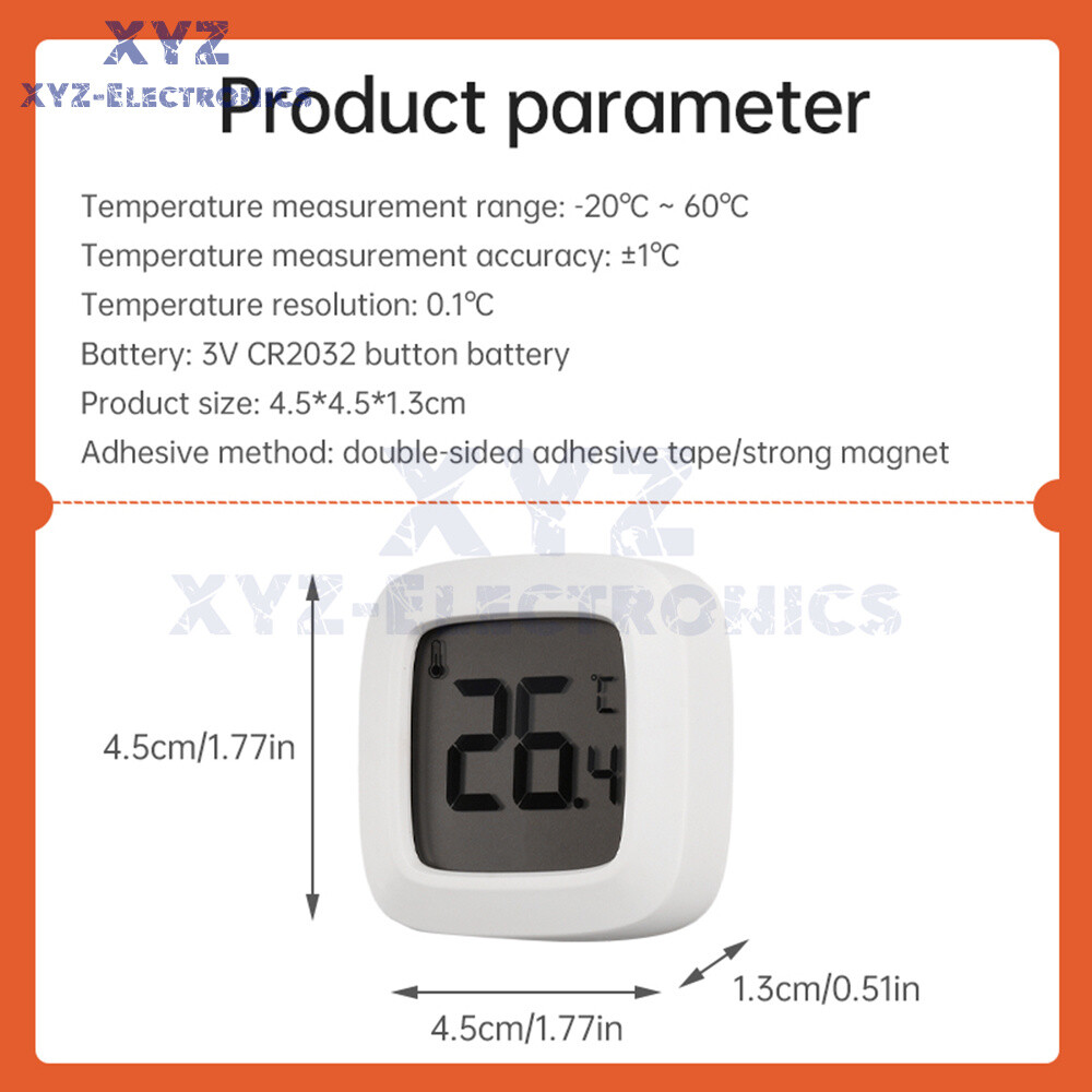 Magnetic Mini Digital Room Thermometer Refrigerator Temperature Sensor -20~60℃