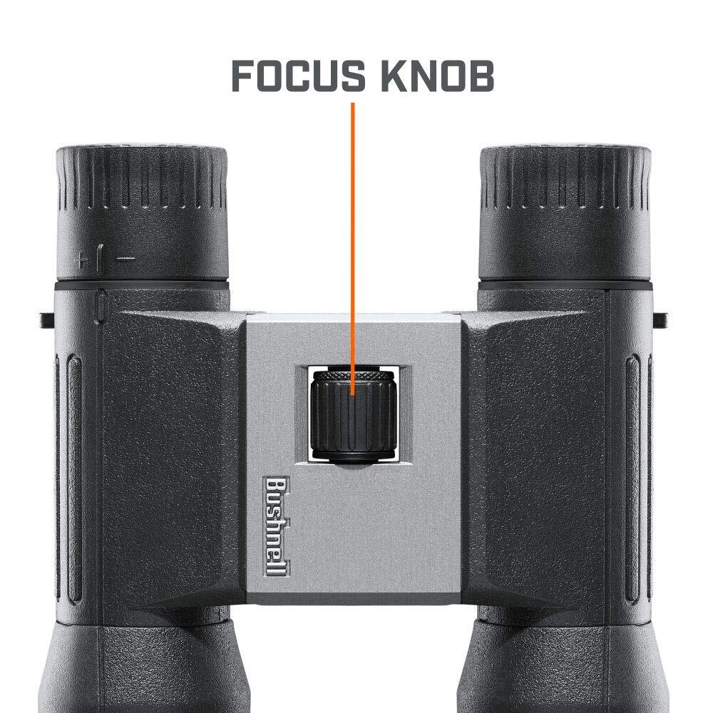 Bushnell Poweview 2 Black Binoculars Durable Lightweight Easy Grip Sharp Focus