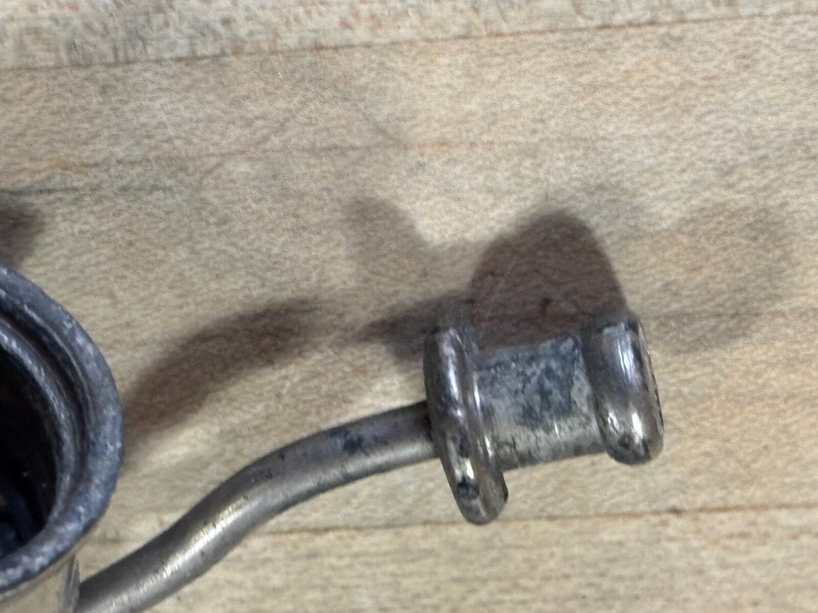 Antique Surgical instrument, screw attachment for bottle with two metal tubes