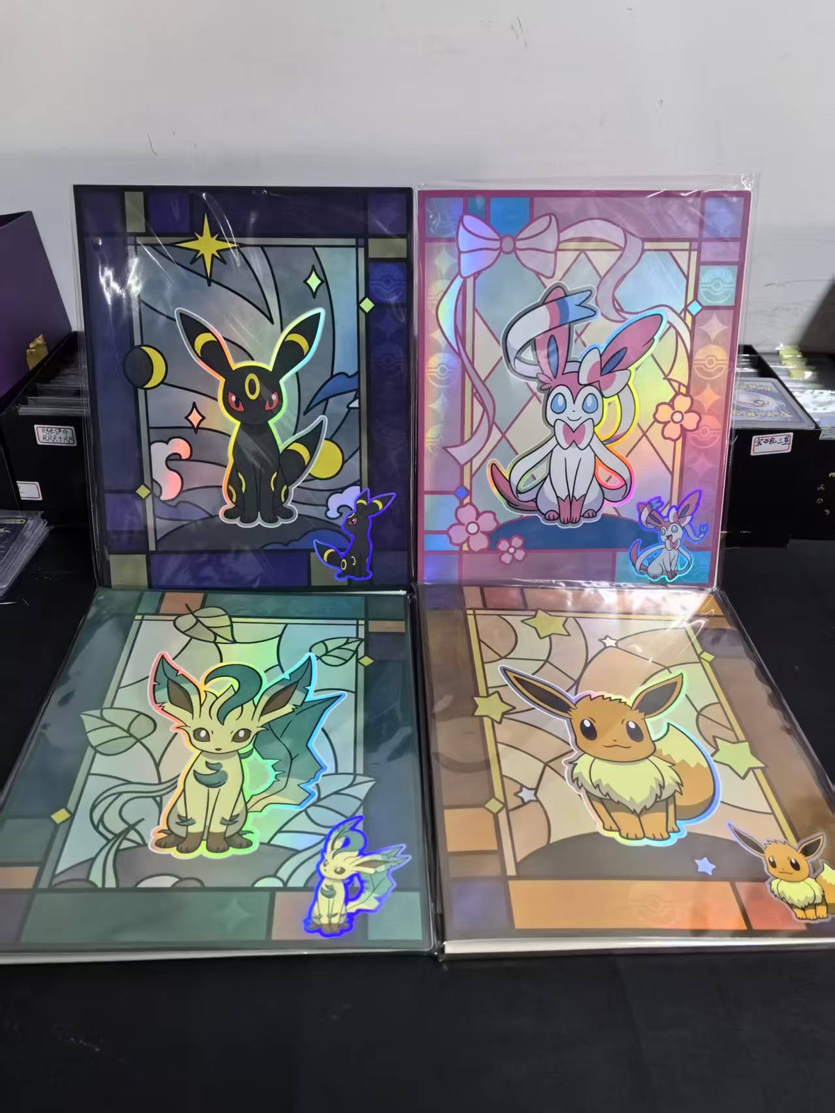 Pokemon Chinese Gem Pack Vol 2 Binder Eevee Umbreon Leafeon Sylveon Glittering.
