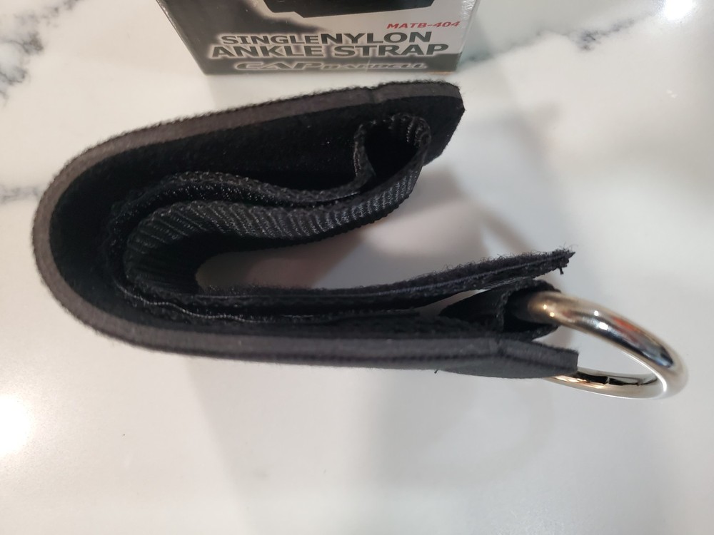 CAP BARBELL Single Nylon Ankle Strap MATB-404 Black Adjustable Exercise Machine