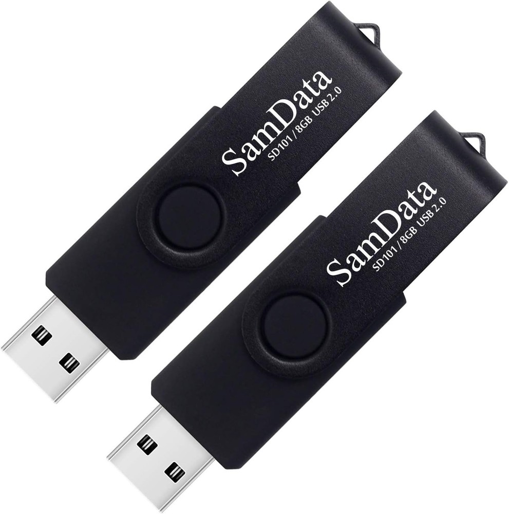 8GB USB Flash Drives 2 Pack with LED Indicator - Reliable Data Backup Solution