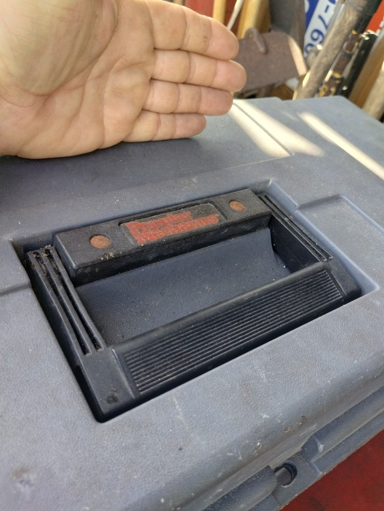 VINTAGE POPULAR MECHANICS TOOL BOX CARRY HANDLE. #PM12