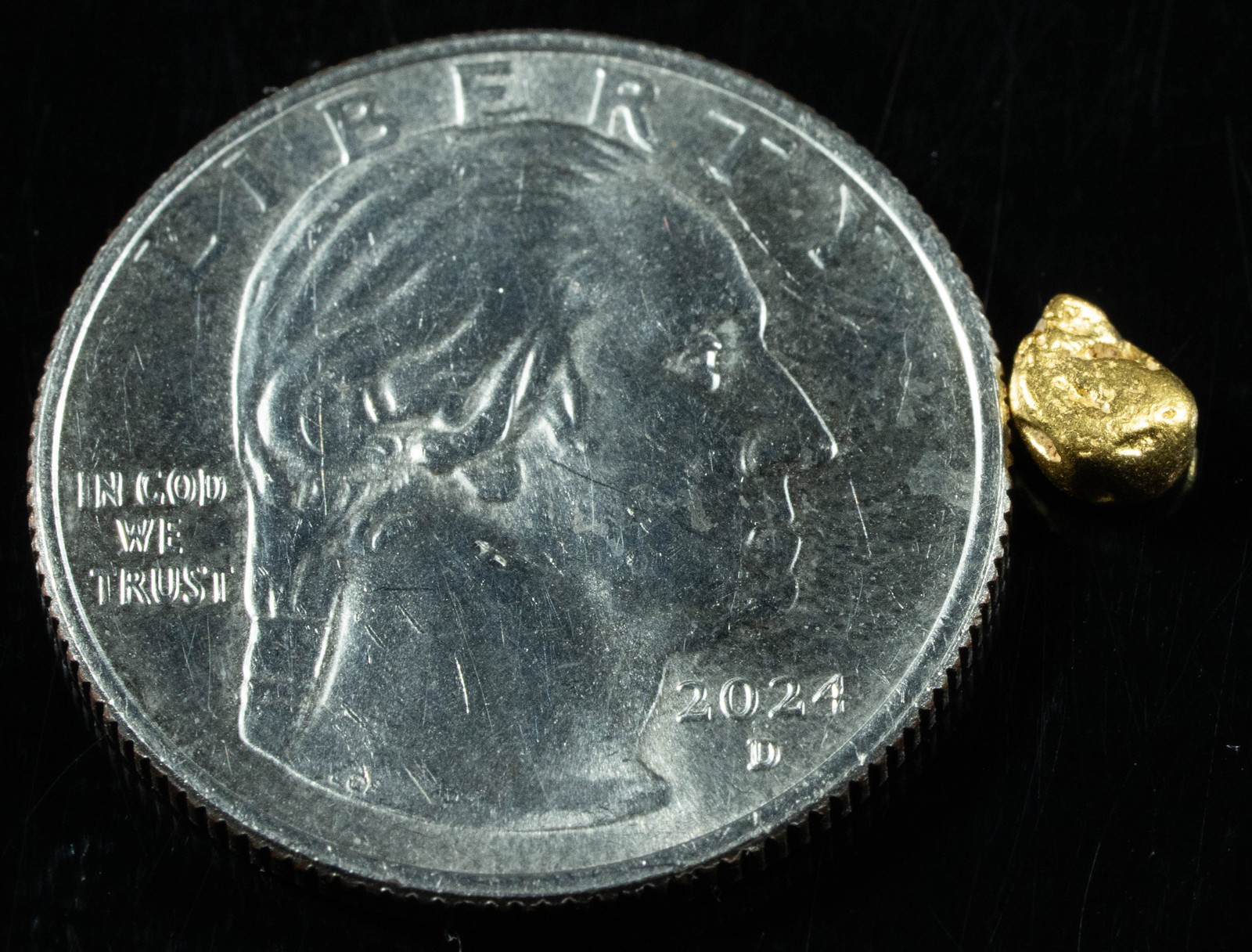 #726 Natural Gold Nugget Australian .52 Grams Genuine