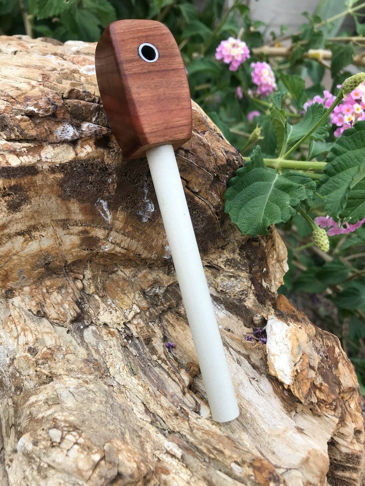 Handmade Ceramic Rod Cherry Handle 3/8" Knife Sharpener