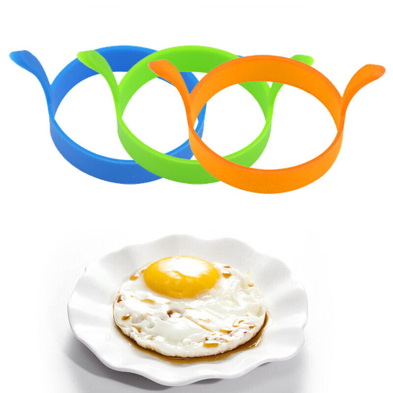 Silicone Round Egg Ring Omelette Fry Egg Mold Pancake Ring Nonstick Kitchen Tool