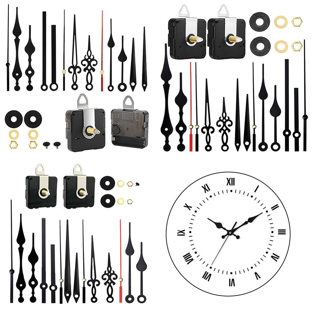 Crafters Choice DIY Clock Kit Two Silent Movements Plus Five Stylish Hands