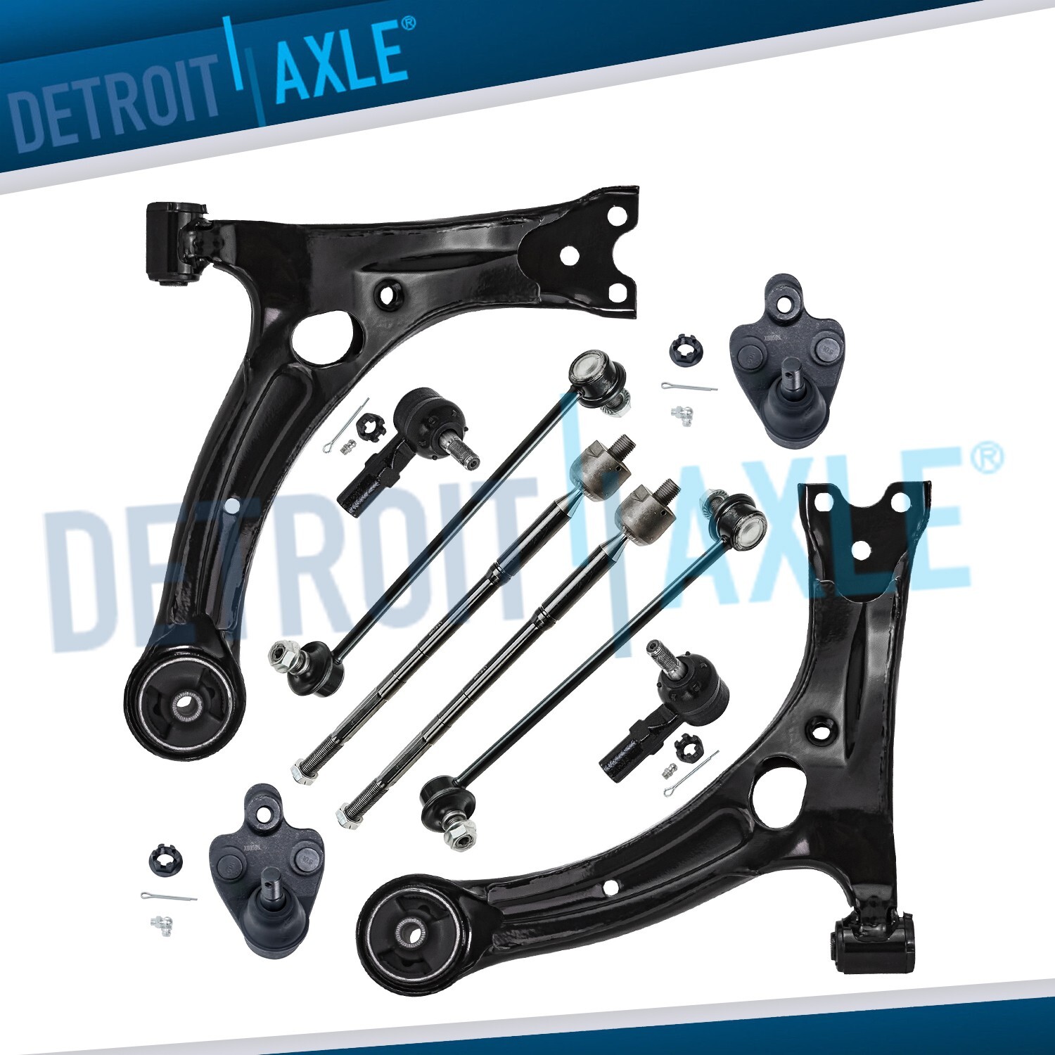 10pc Front Lower Control Arm Sway Bar Tie Rod for 2003-2006 2007 08 Vibe Matrix