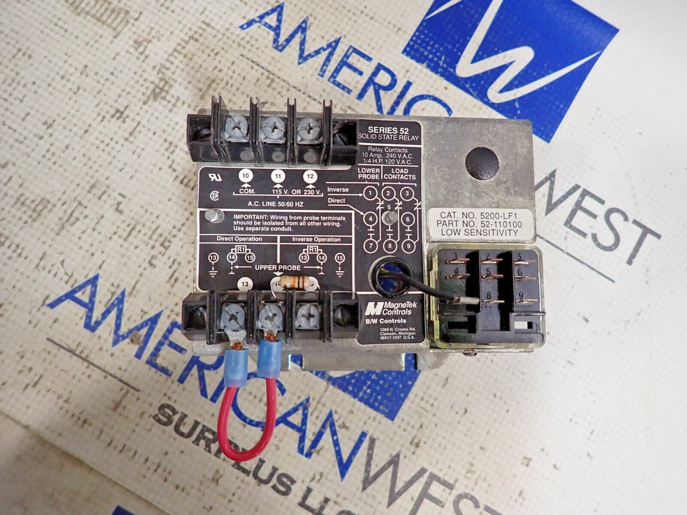 Magnetek Controls 5200-LF1 B/W Controls Solid State Relay 10A 240V 1/4HP