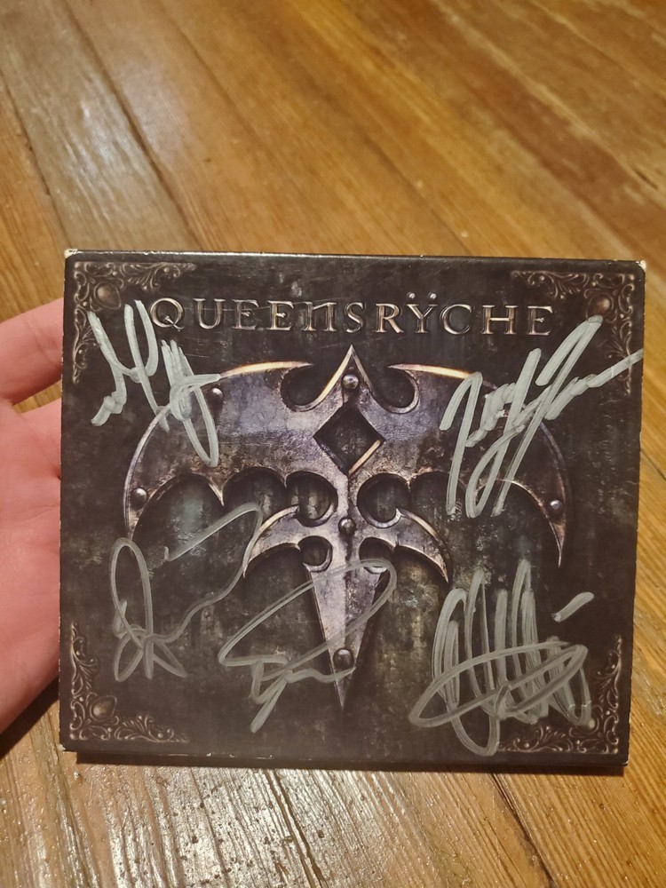 Queensryche Self Titled Autographed CD W/ Patch Hair Band