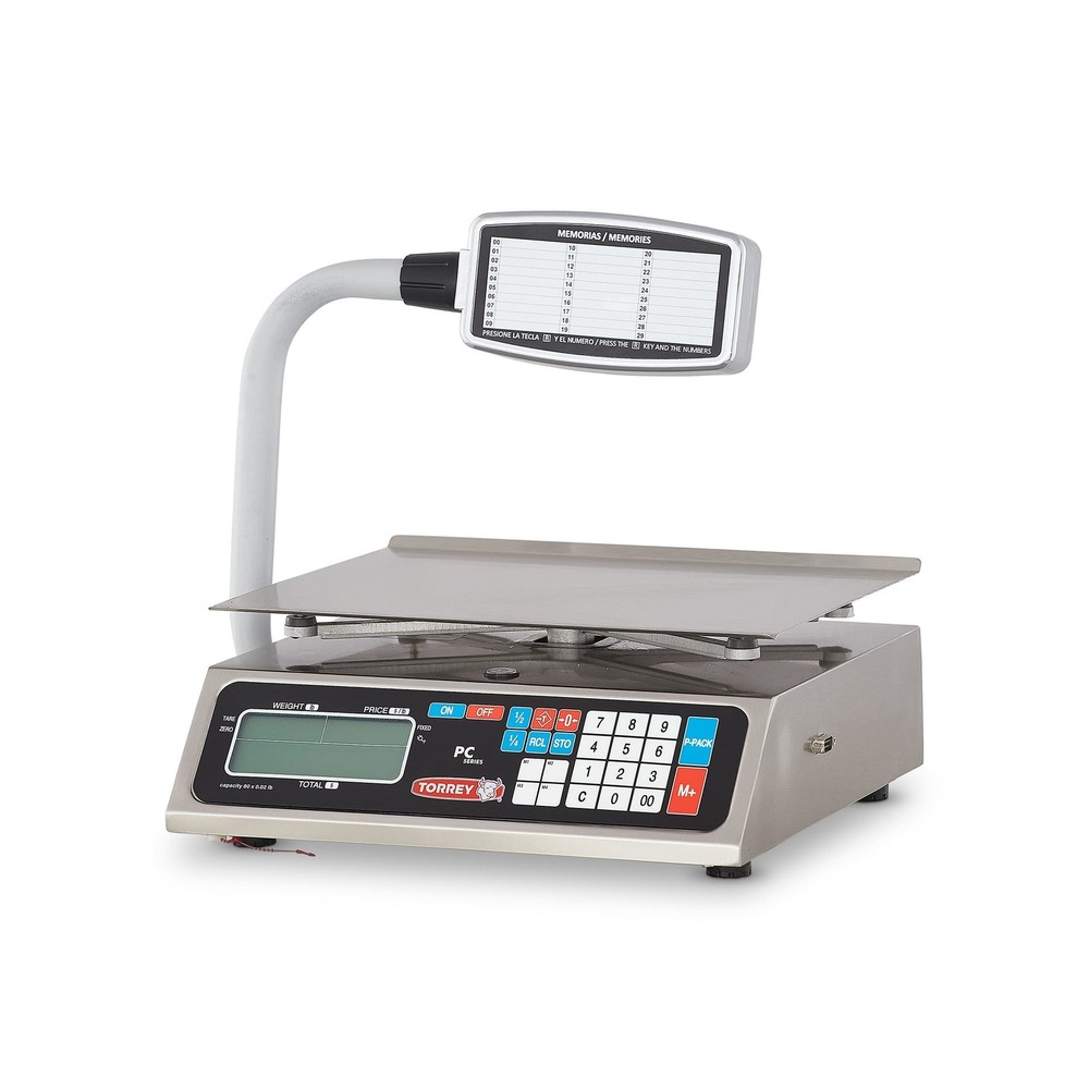 TORREY PC80LT HS Electronic Price Computing Scale, 80 lb, Direct Access Keys,...