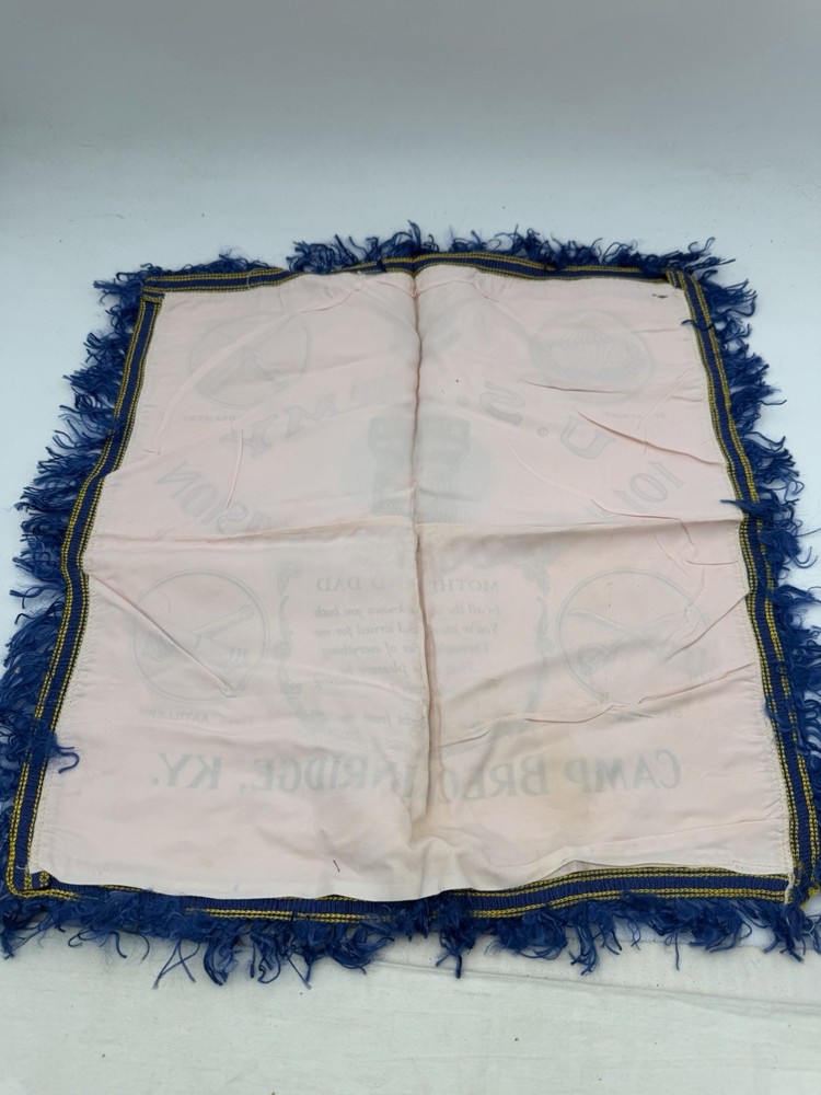 Original WW2 U.S. 101st Airborne Camp Breckenridge KY Pillow Cover Mom & Dad A4A