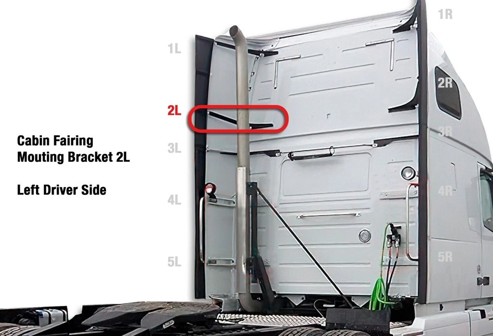 Compatible with Volvo VNL 2004-2017 Upper Lower Cab Fairing Bracket L2, Left