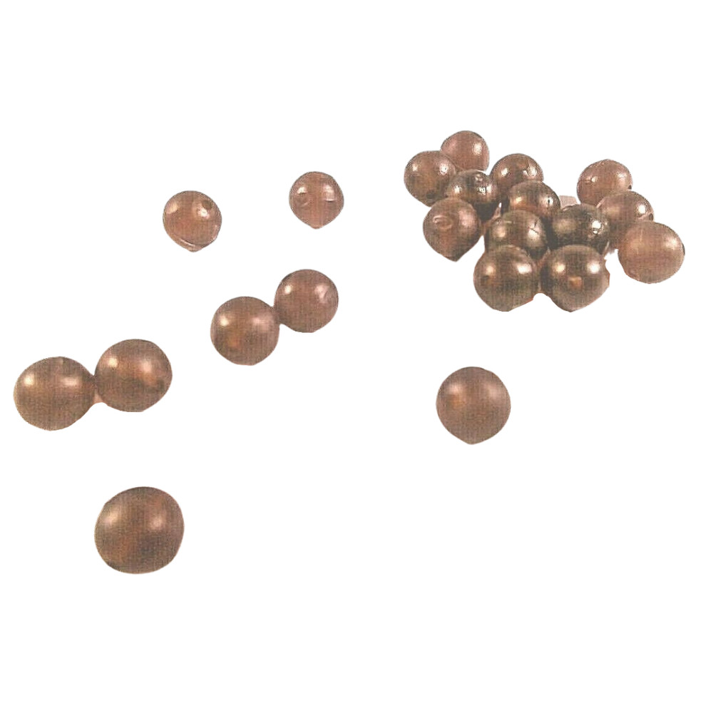 MOD 25 x 5mm BROWN RUBBER BUFFER / SHOCK BEADS IDEAL FOR CHODS