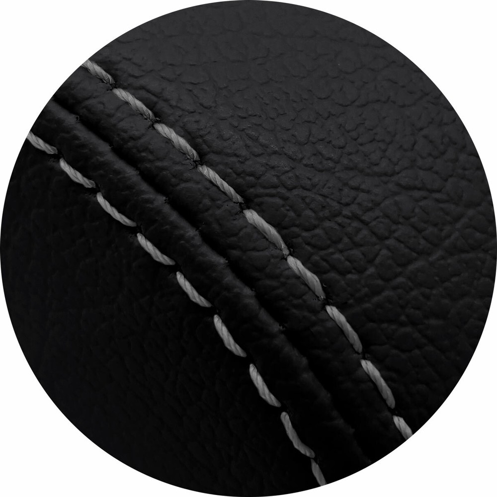 Automatic Shift Boot Cover Leather for Volvo XC90 2003-2014 Black Gray Stitch