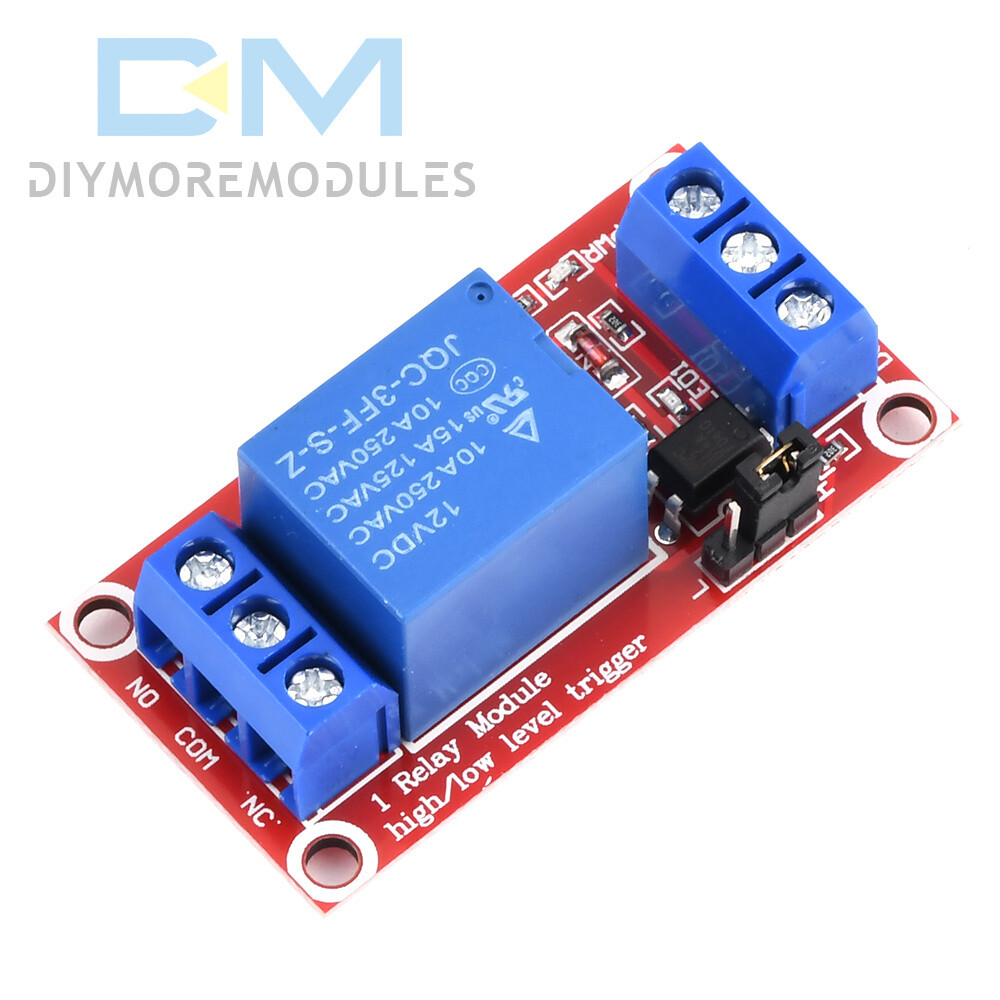 12V 1 Channel Relay High & Low Level Trigger Module With Optocoupler Isolation