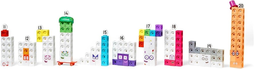 Engaging Numberblocks 11-20 MathLink Cube Set - 155 Pieces with Fun Activities
