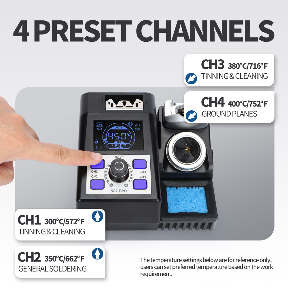 WEP SMT Hot Tweezers Soldering Station Desoldering Rework Station ESD KIT