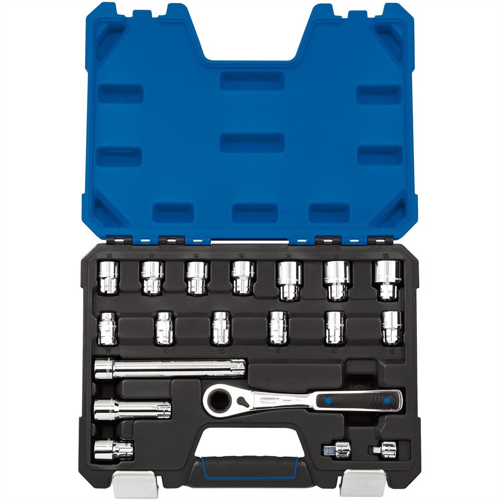 Draper 16482 Go Through' Metric Socket Set 19 piece